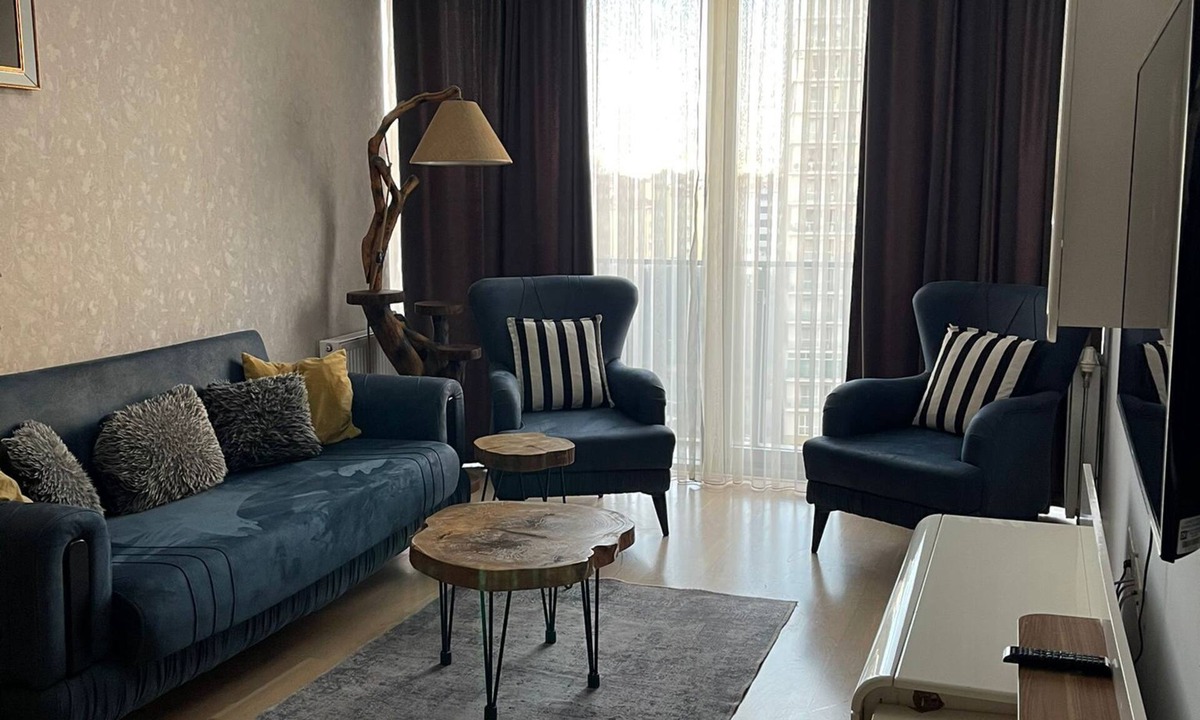 Esenyurt Apartment | Luxurious 1-bedroom apartment with AC in vibrant İstanbul