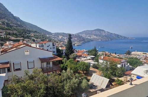 Kalkan Villa | Old Town centre, 350m. from beach. Private heated pool, fabulous sea views.