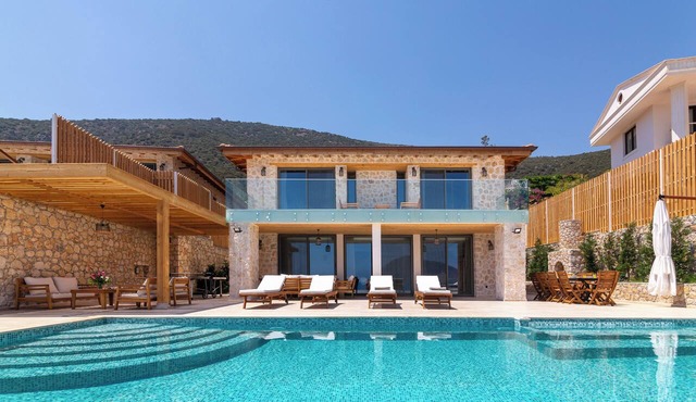 seafront villa with private beach in Antalya