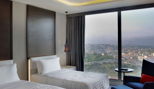 Deluxe Room, 2 Twin Beds, Smoking, City View