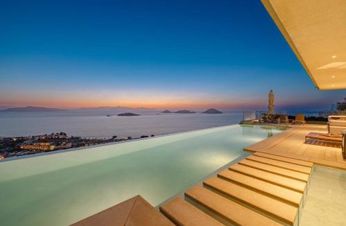 Turgutreis Villa | Villa View Bodrum Infinity Pool Sunset over Greek Islands Private Concierge Breakfast Up to 10 Guests