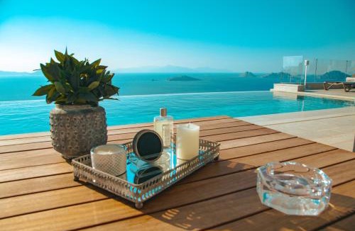 Turgutreis Villa | Villa View Bodrum Infinity Pool Sunset over Greek Islands Private Concierge Breakfast Up to 10 Guests